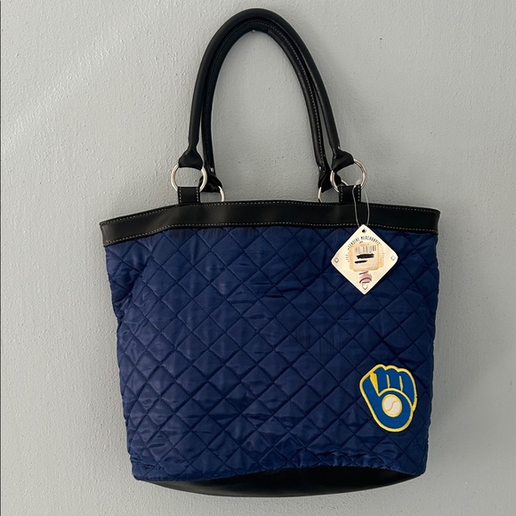 Handbags - Vintage Milwaukee Brewers Quilted Tote Bag